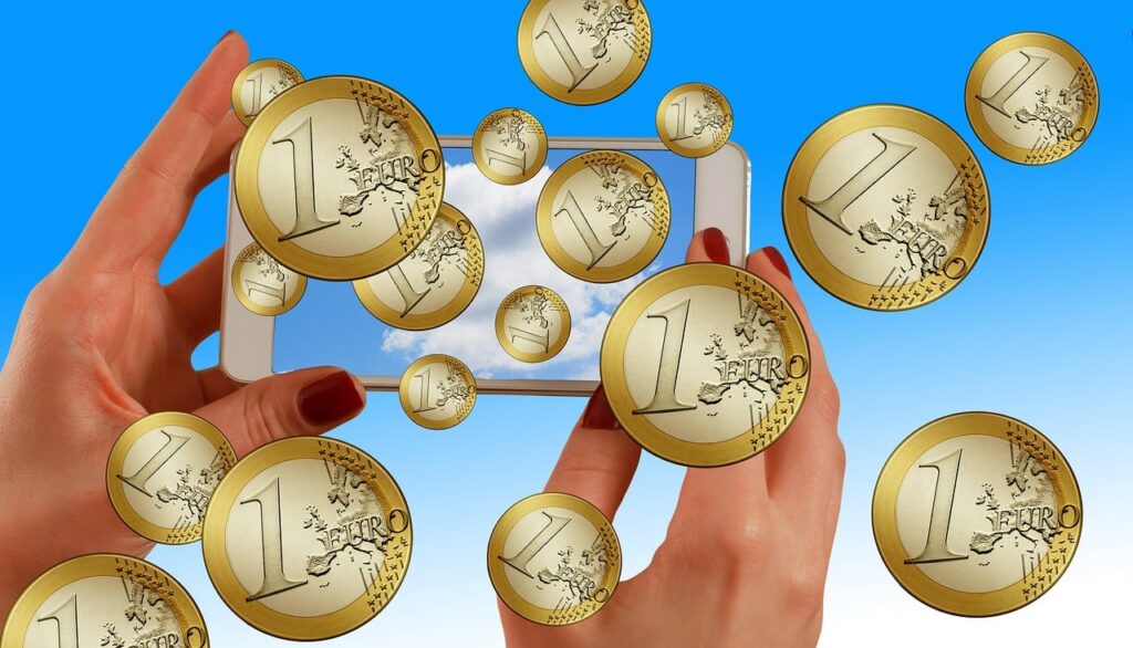 hands, smartphone, euro, money, mobile, on the way, earn money, finance, online, coins, business, household, money, money, earn money, earn money, earn money, earn money, earn money